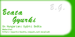 beata gyurki business card